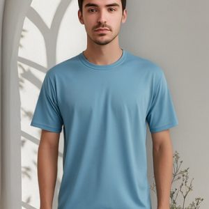 Camiseta Lisa Azul Cobalto 100% Poliéster Sublimação