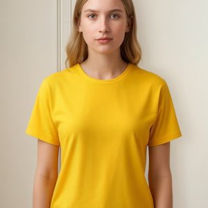 Camiseta Lisa Amarelo Ouro 100% Poliéster Sublimação